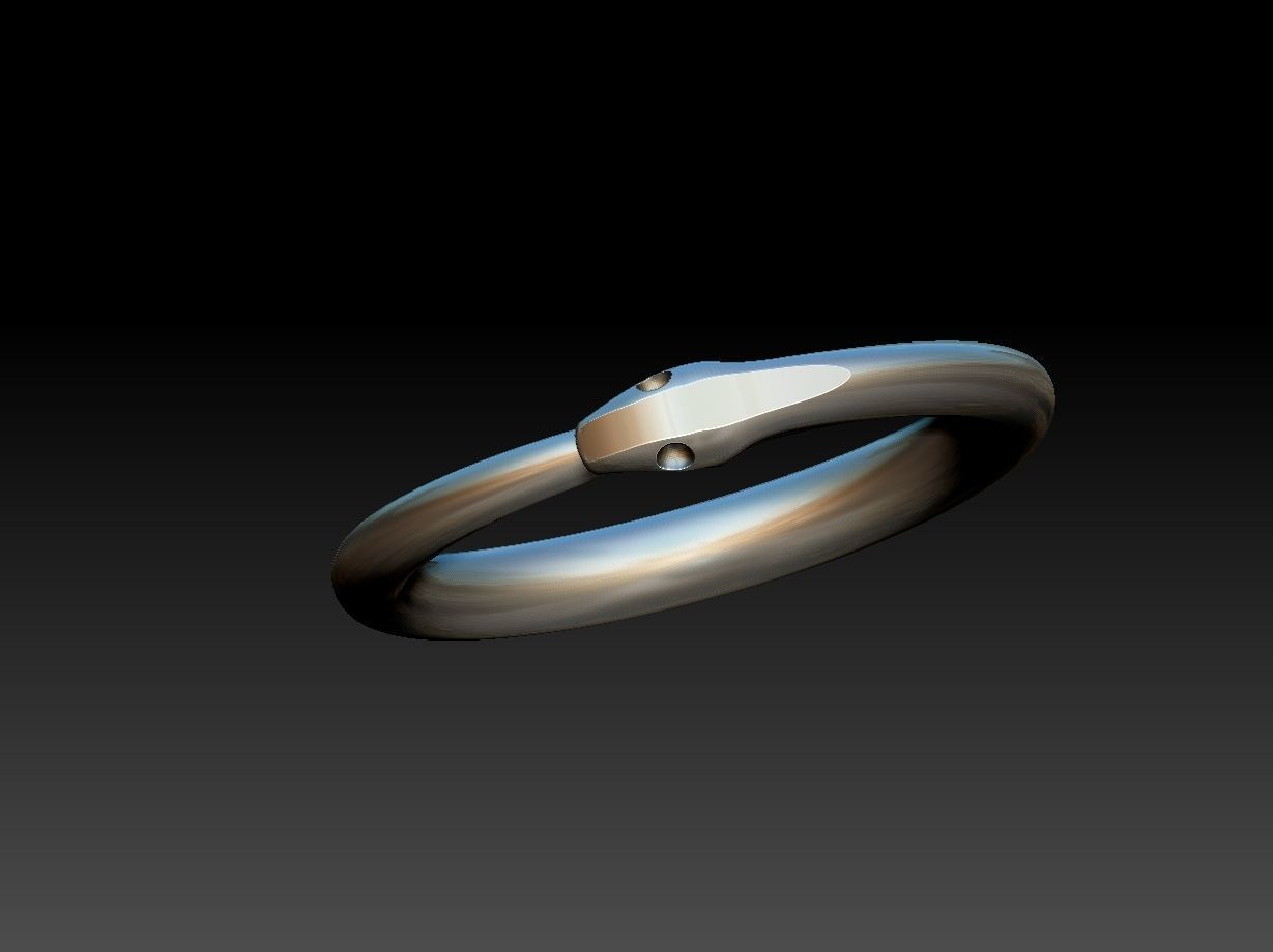 Ouroborus Straight ring 3D print model_20