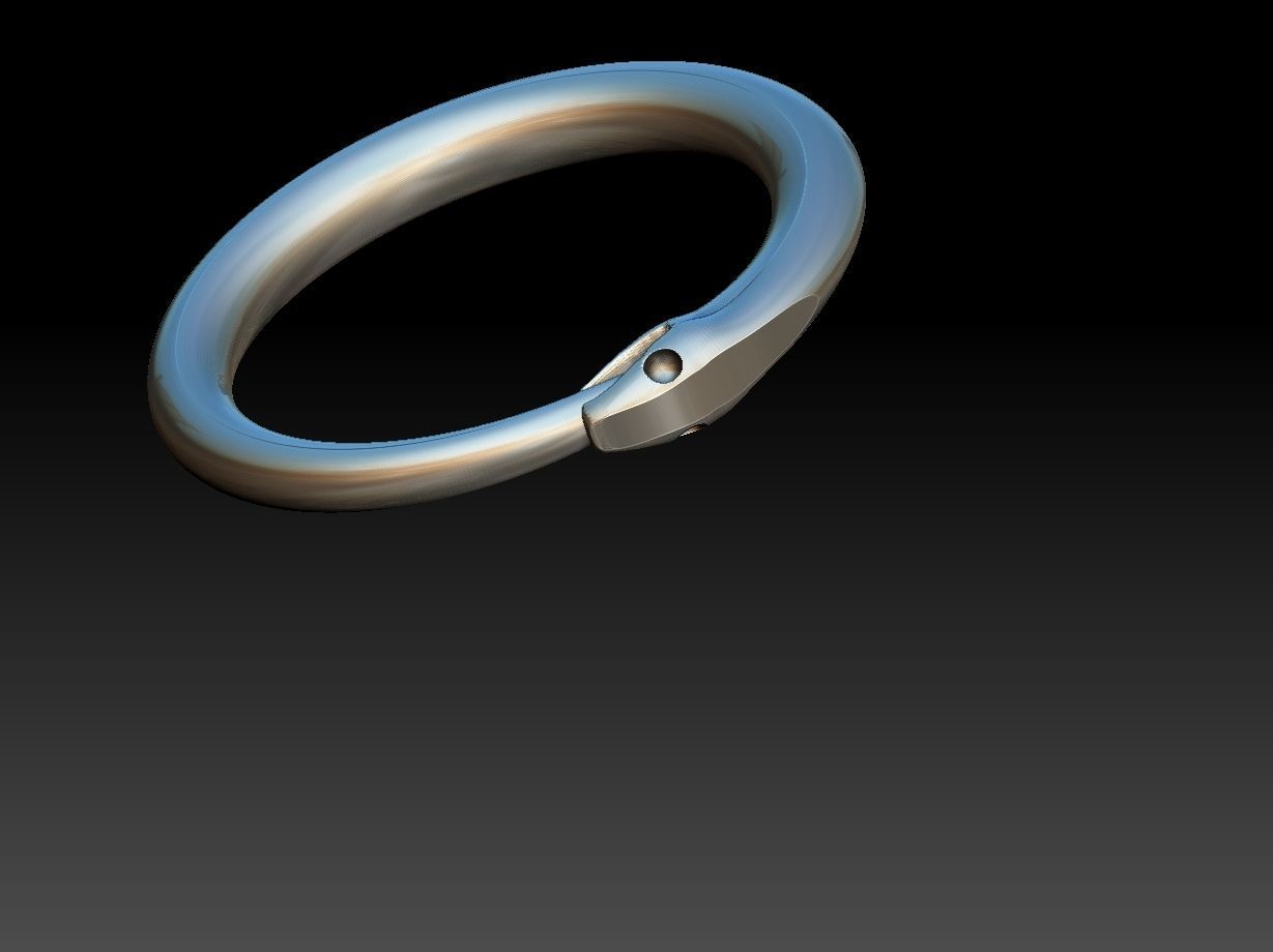 Ouroborus Straight ring 3D print model_14