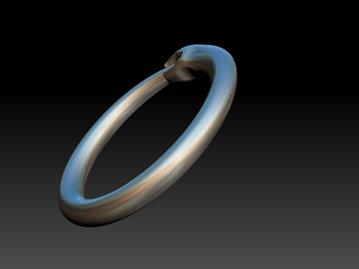 Ouroborus Straight ring 3D print model_6