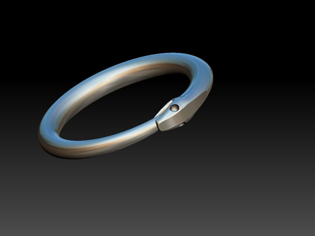 Ouroborus Straight ring 3D print model_18