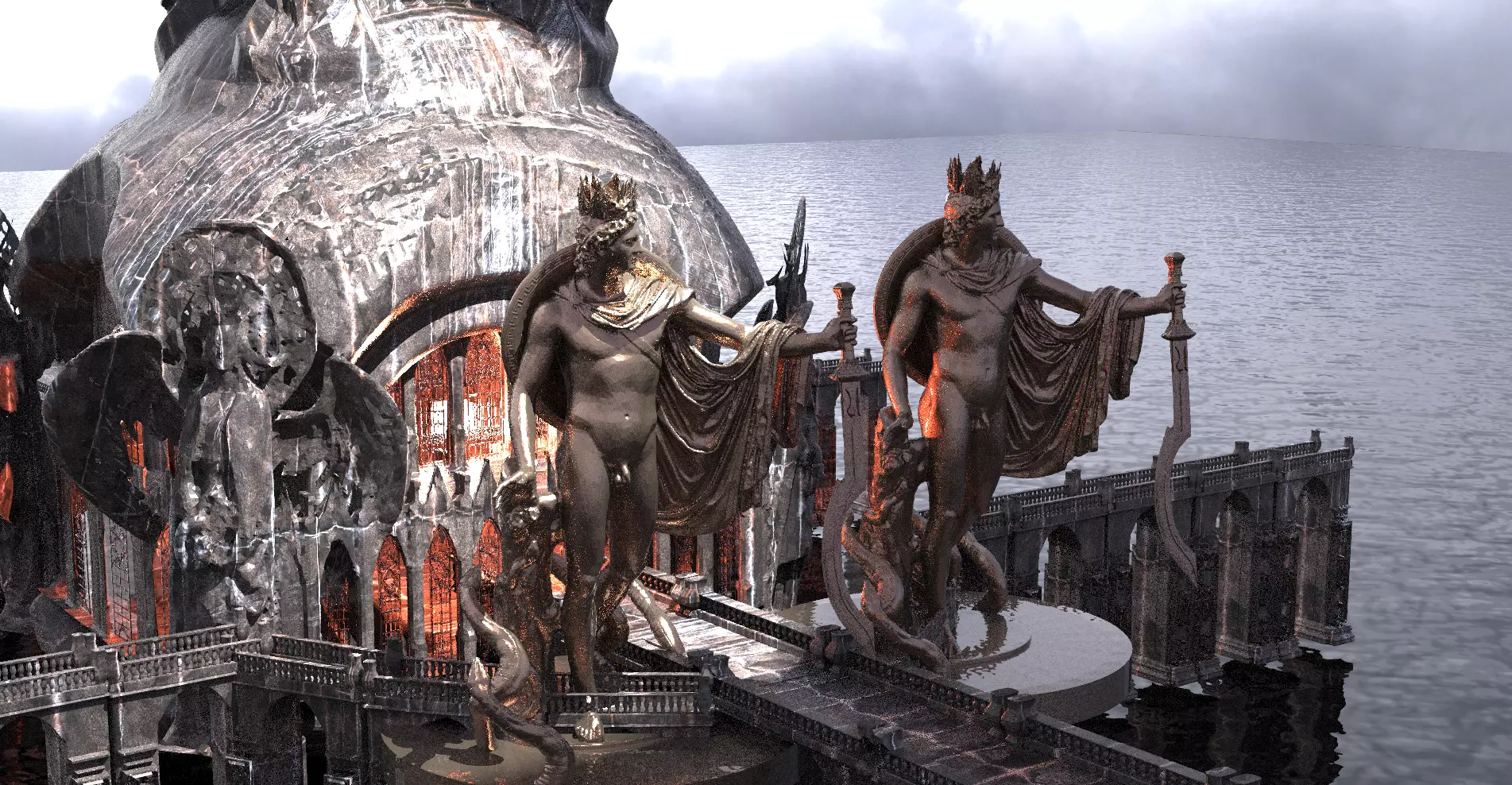 Chosen Gods Halls Kitbash  3D model_0