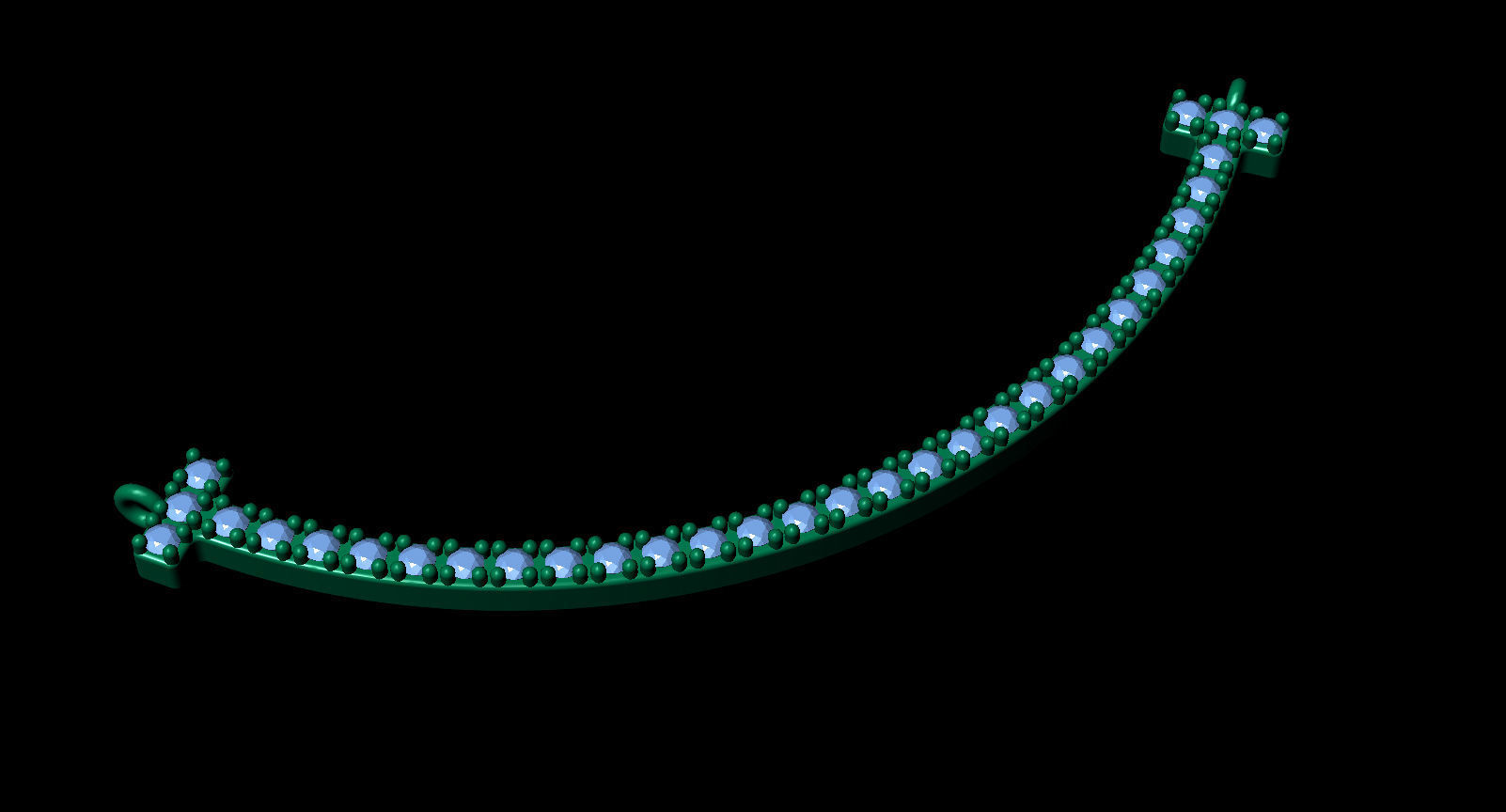 T Smile Pendant with Diamonds 3D print model_12