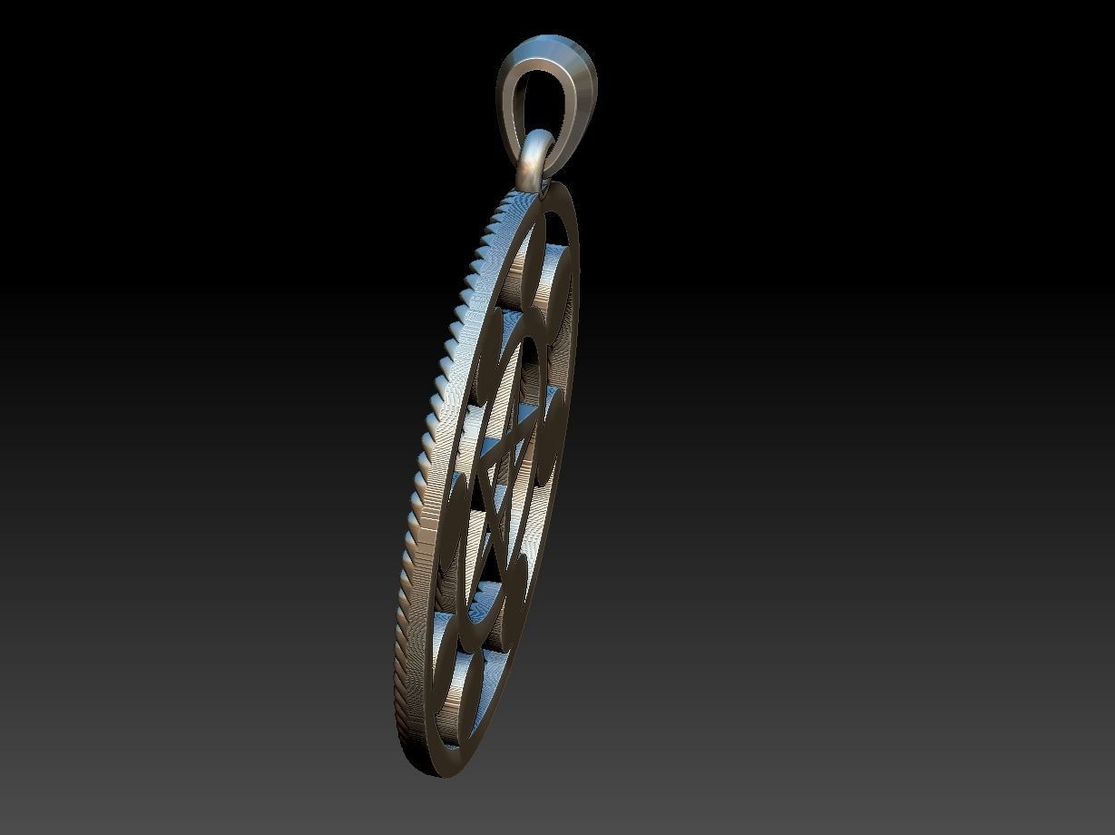 Moon Phases Pendant 3D print model_9