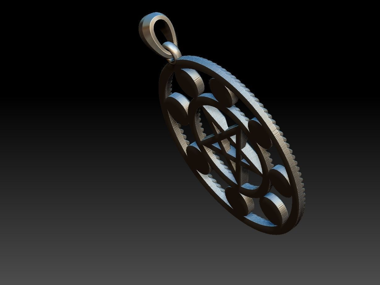 Moon Phases Pendant 3D print model_6