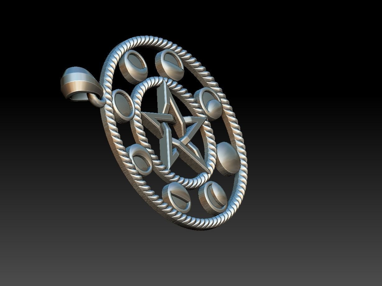 Moon Phases Pendant 3D print model_17