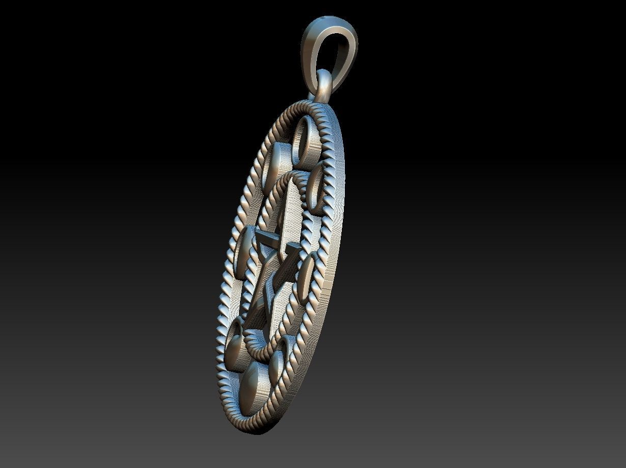Moon Phases Pendant 3D print model_10