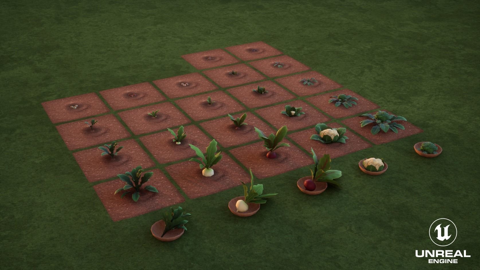 Vegetables Farm G92 Low-poly 3D model_10