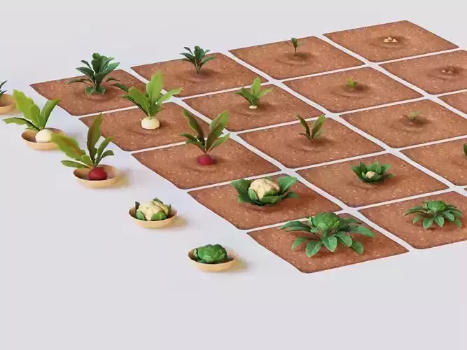 Vegetables Farm G92 Low-poly 3D model