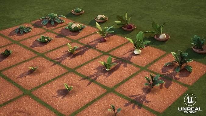 Vegetables Farm G92 Low-poly 3D model 6
