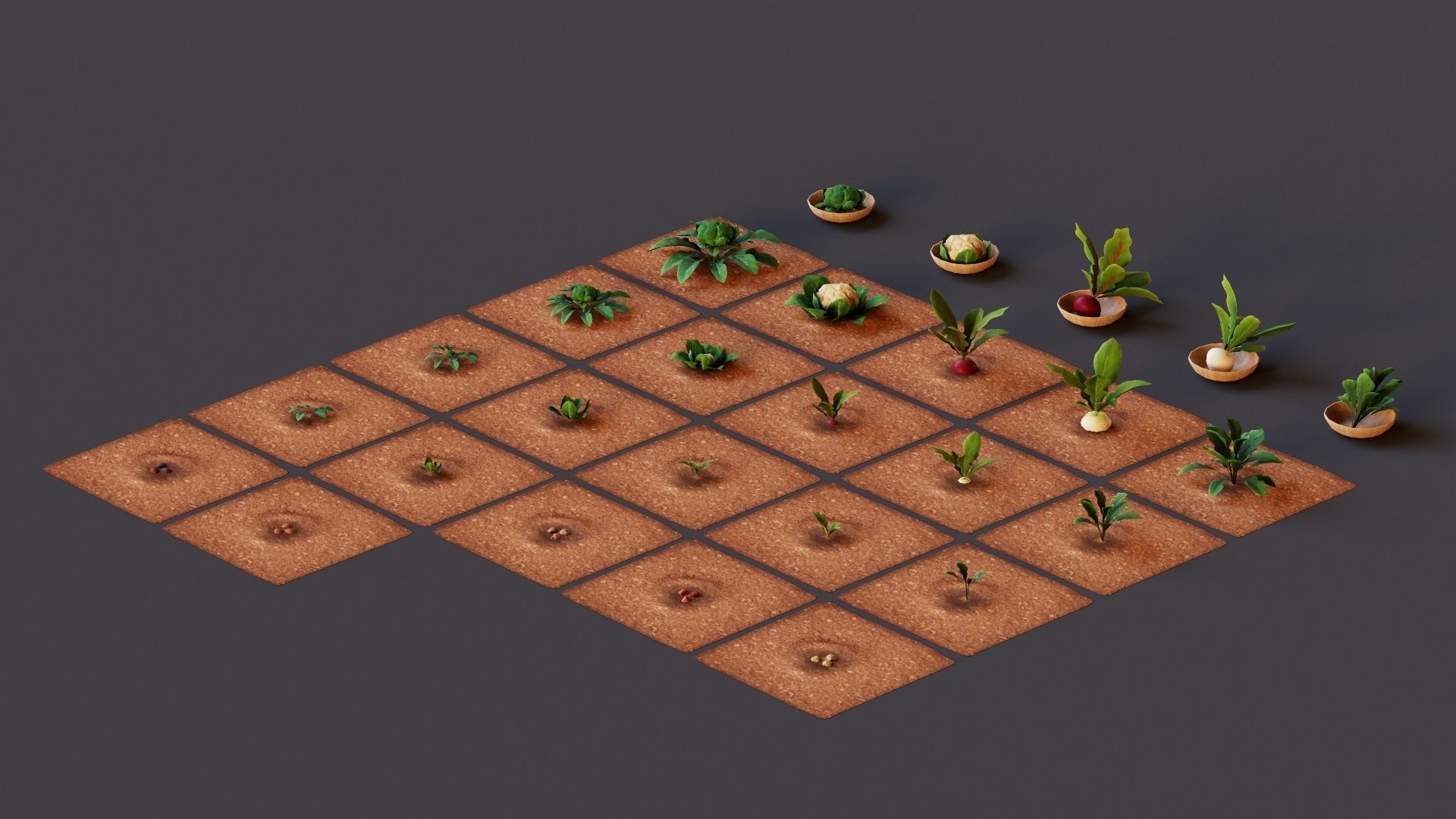 Vegetables Farm G92 Low-poly 3D model_22