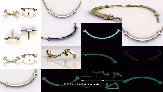 T Smile Collection two plastic studs