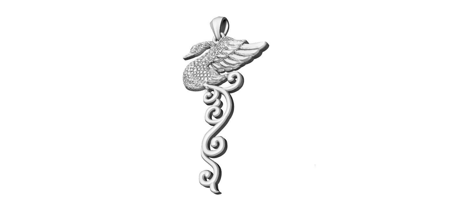 Phoenix Pendant 3D print model_16