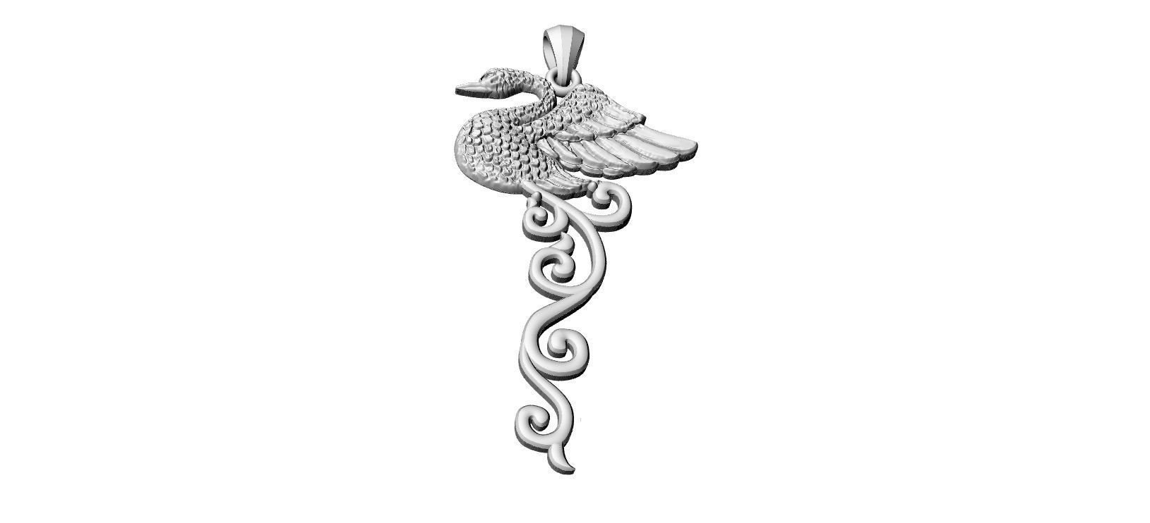 Phoenix Pendant 3D print model_17