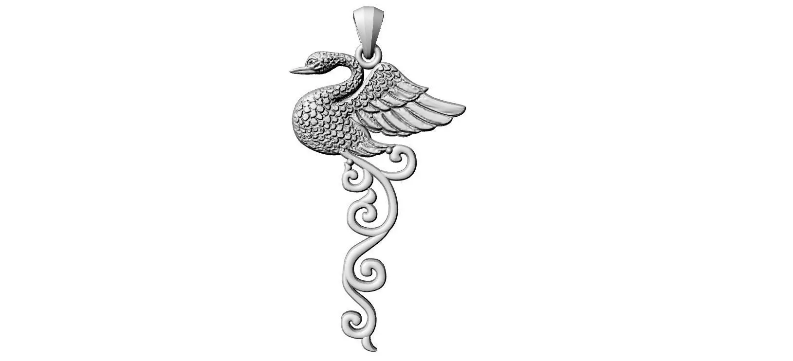 Phoenix Pendant 3D print model_0