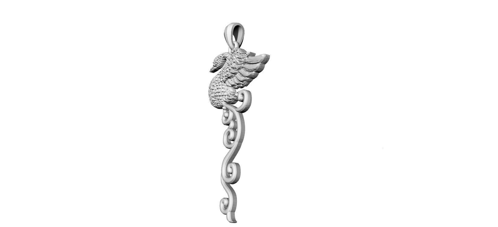 Phoenix Pendant 3D print model_15