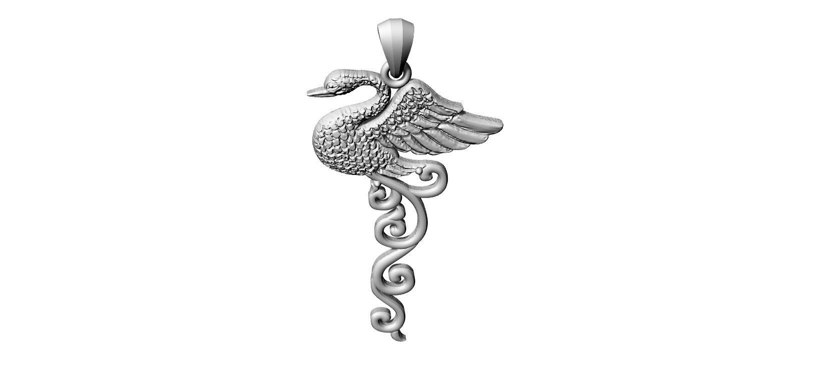 Phoenix Pendant 3D print model_18