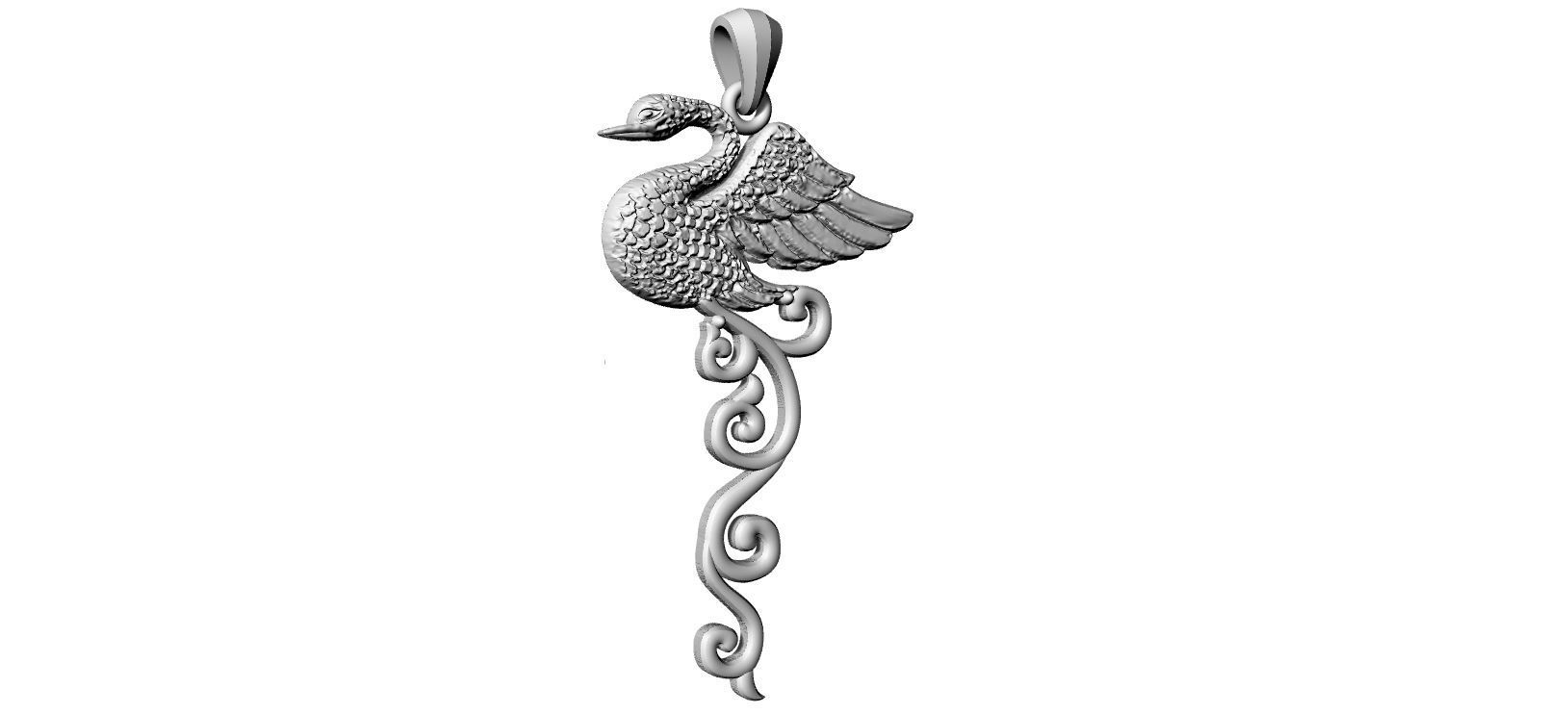Phoenix Pendant 3D print model_2