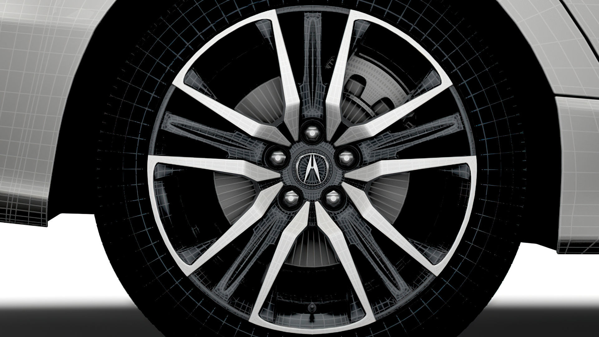 Acura RLX SH AWD 2021 wheel 3D model_4