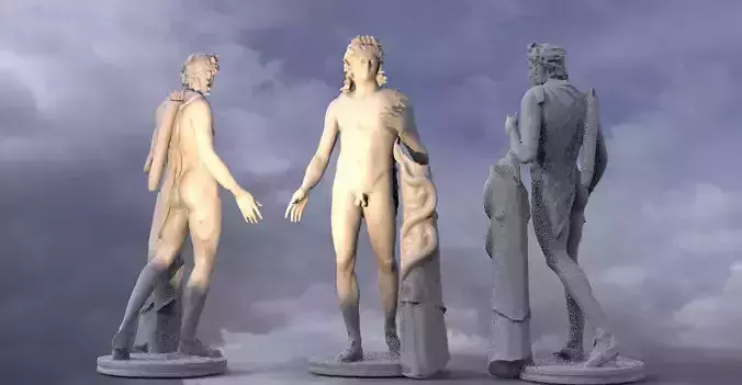 Apollo Greek Sun God sculpture 2  3D model
