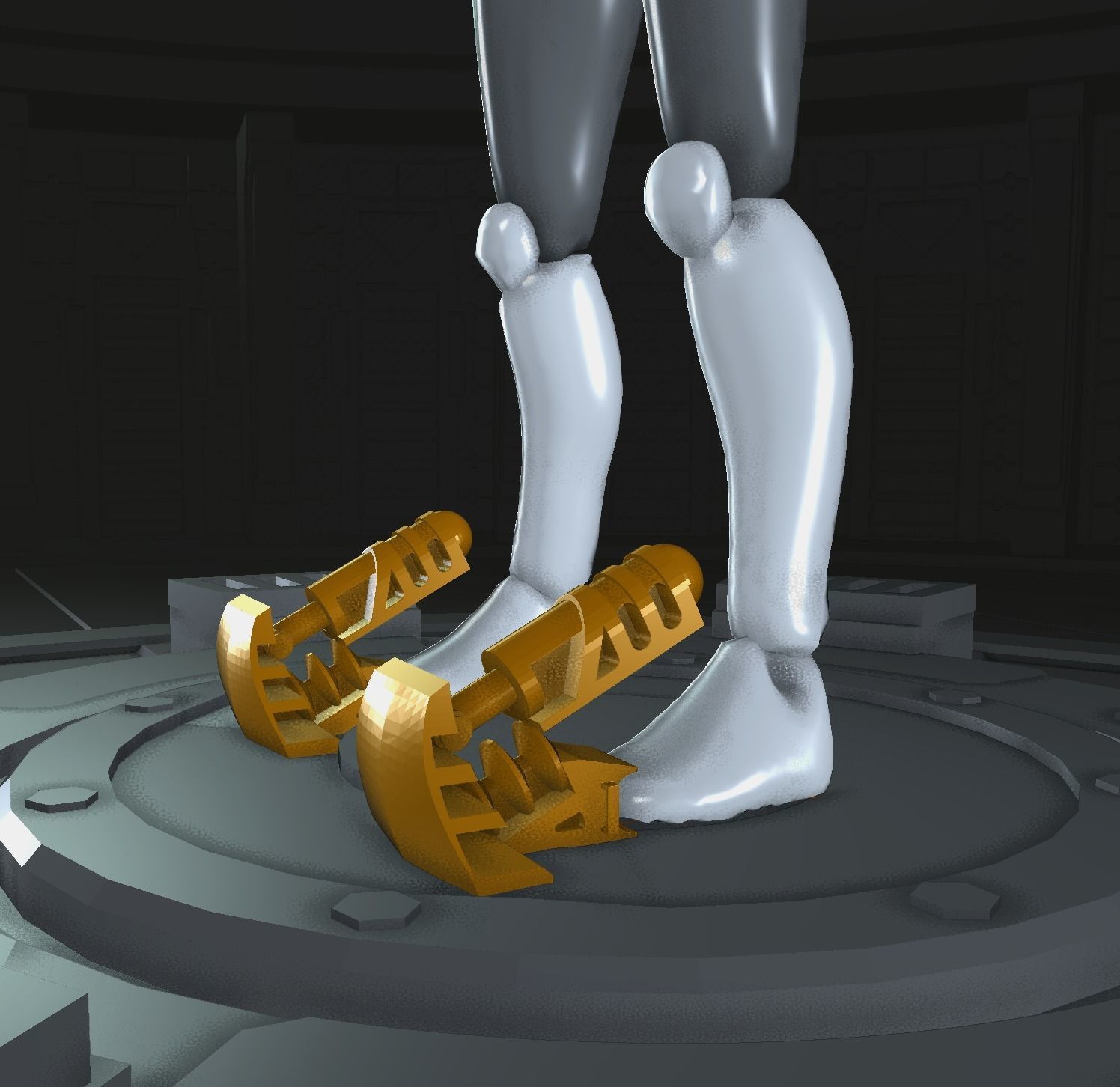 Bionicle Inspired Stone Boots 3D Printable Model 3D print model_4