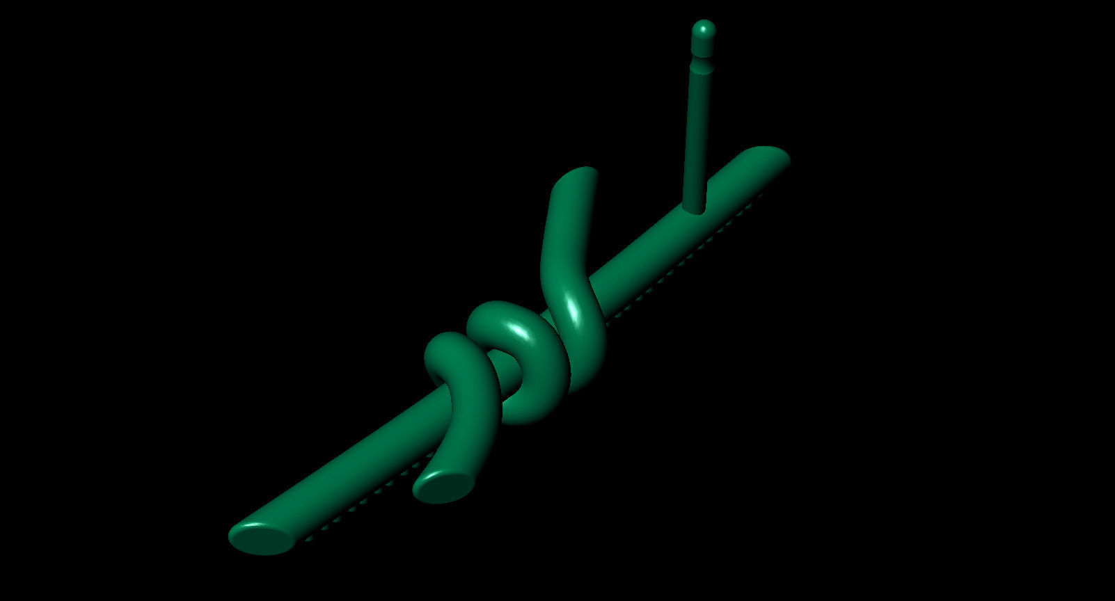 T Knot Drop Diamond Earring 27 mm 3D print model_16