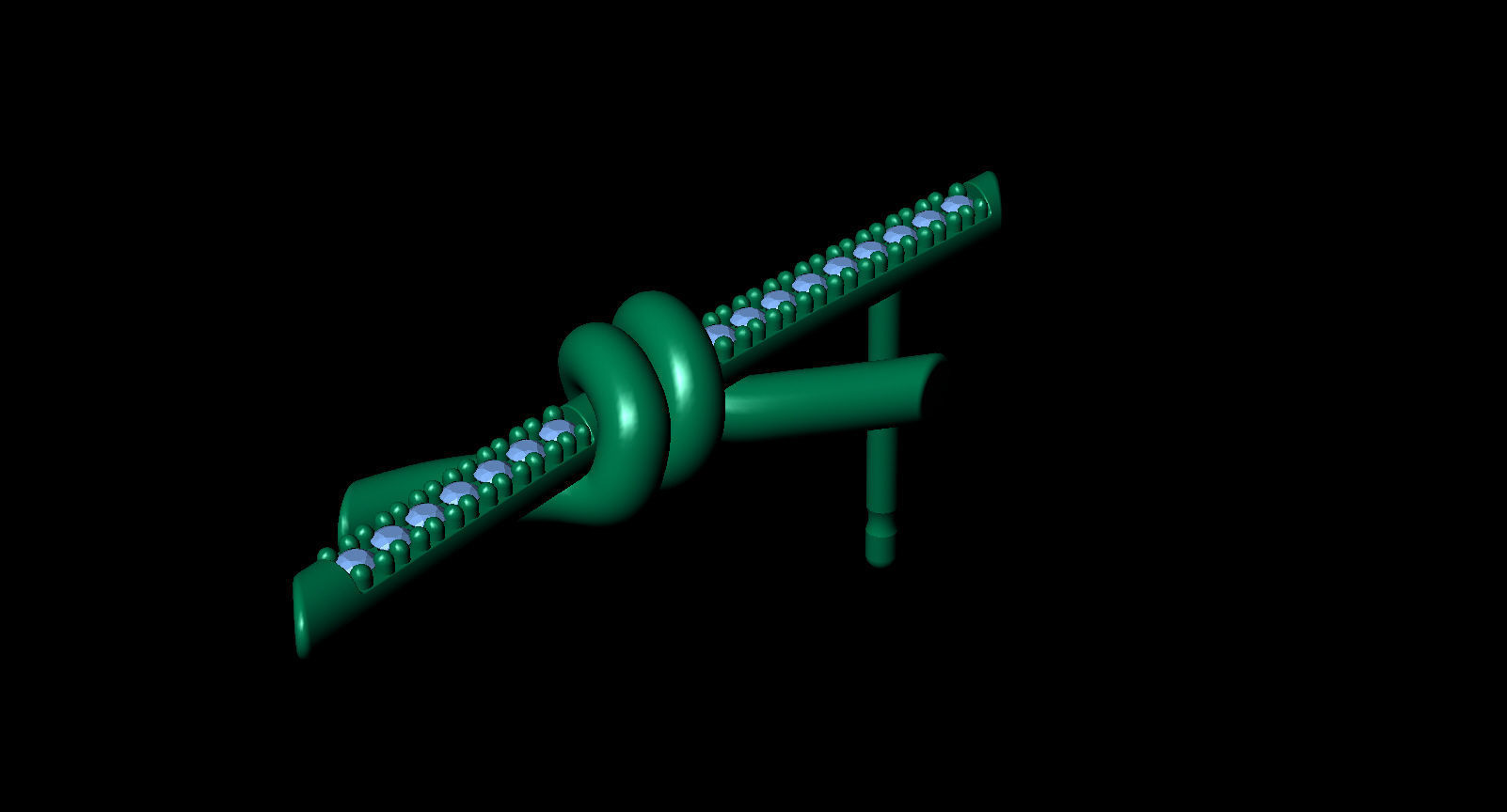 T Knot Drop Diamond Earring 27 mm 3D print model_13