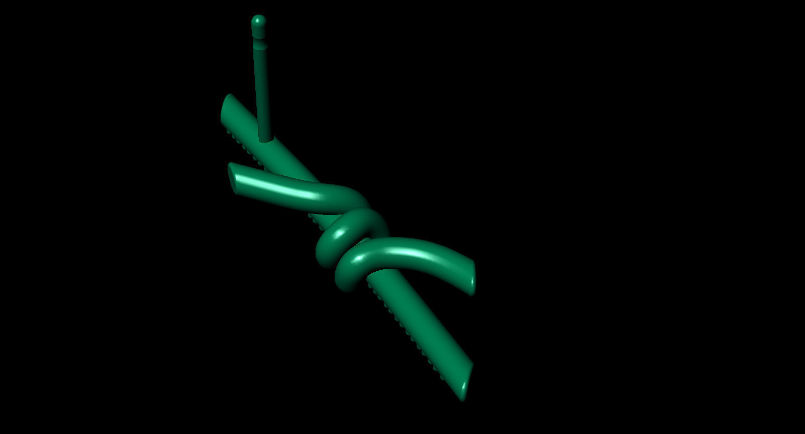 T Knot Drop Diamond Earring 27 mm 3D print model_15