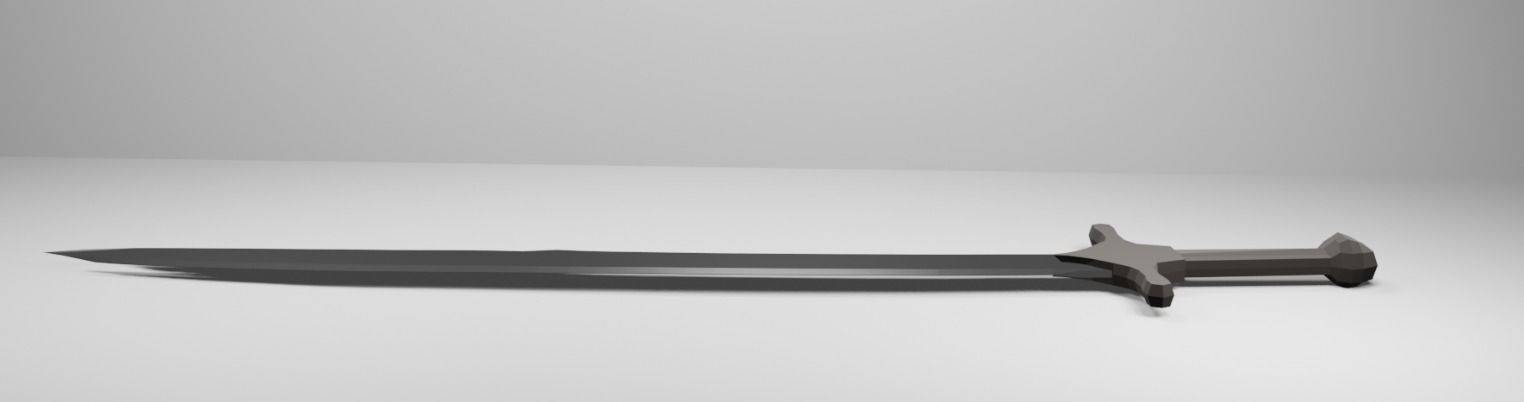 machete sword 3D model_1