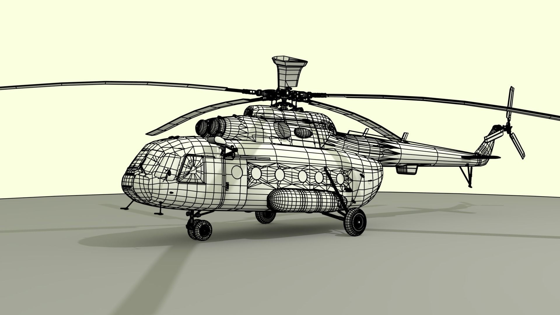 Mil Mi-8 Helicopter  3D model_20