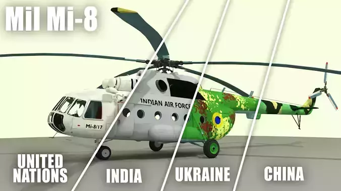 Mil Mi-8 Helicopter  3D model