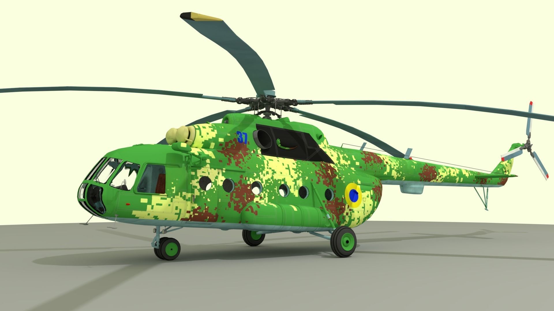Mil Mi-8 Helicopter  3D model_2