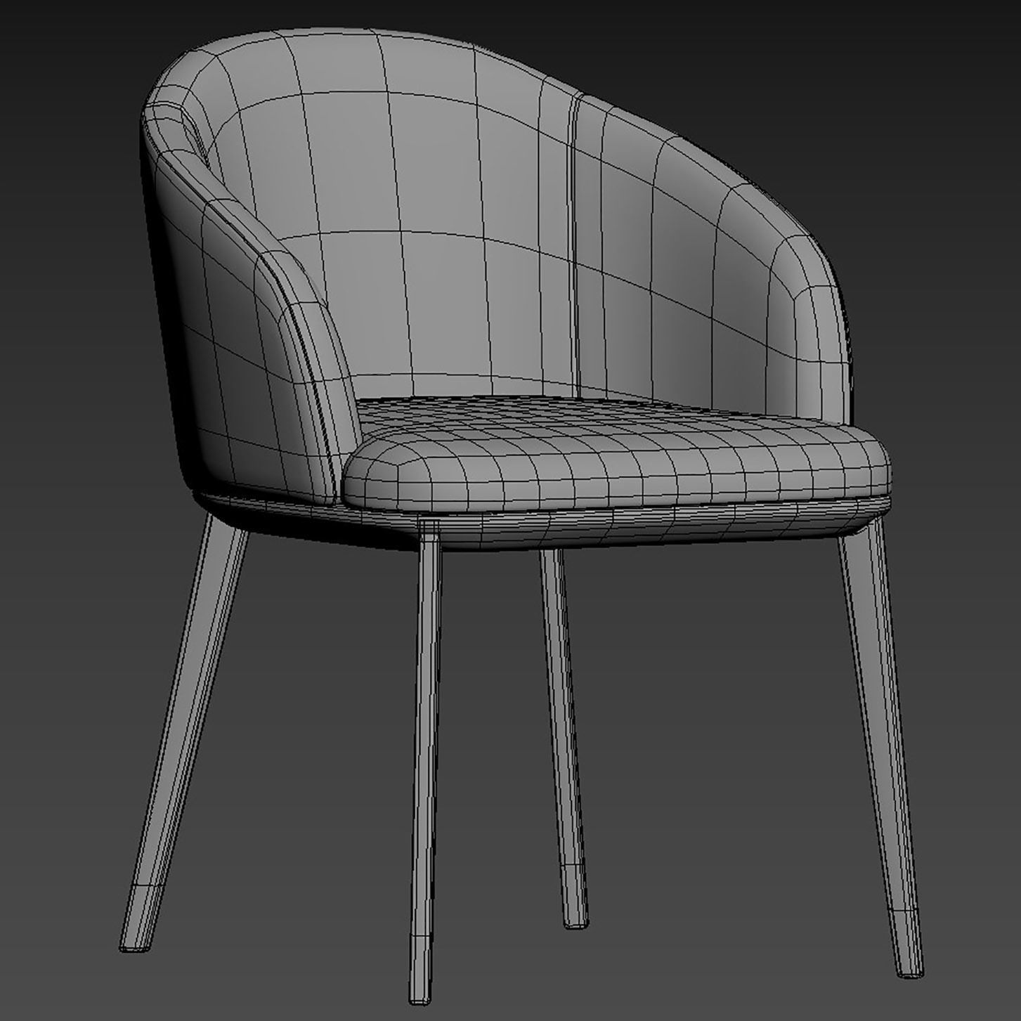 TARANTO dining chair set 3D model_11