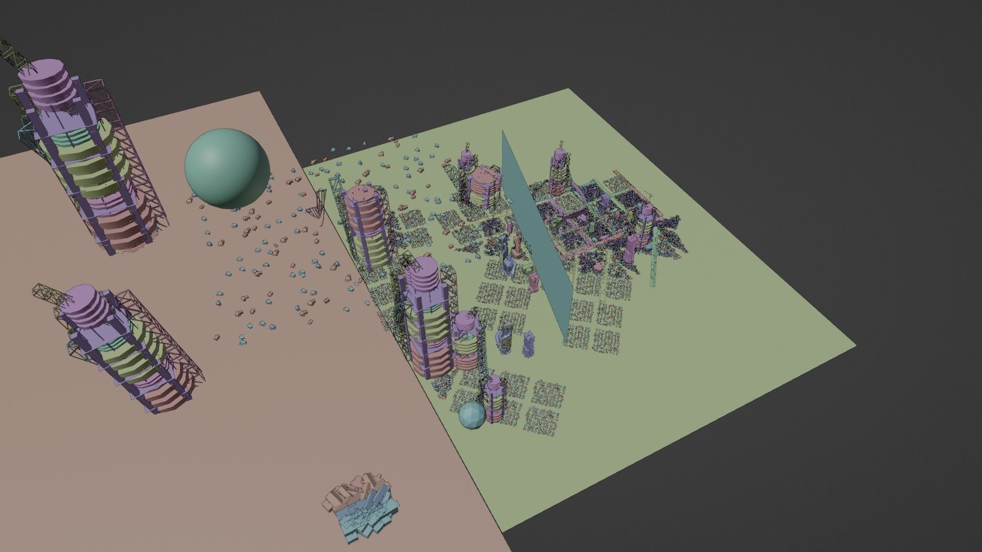 Blender Mega city project 3D model_7