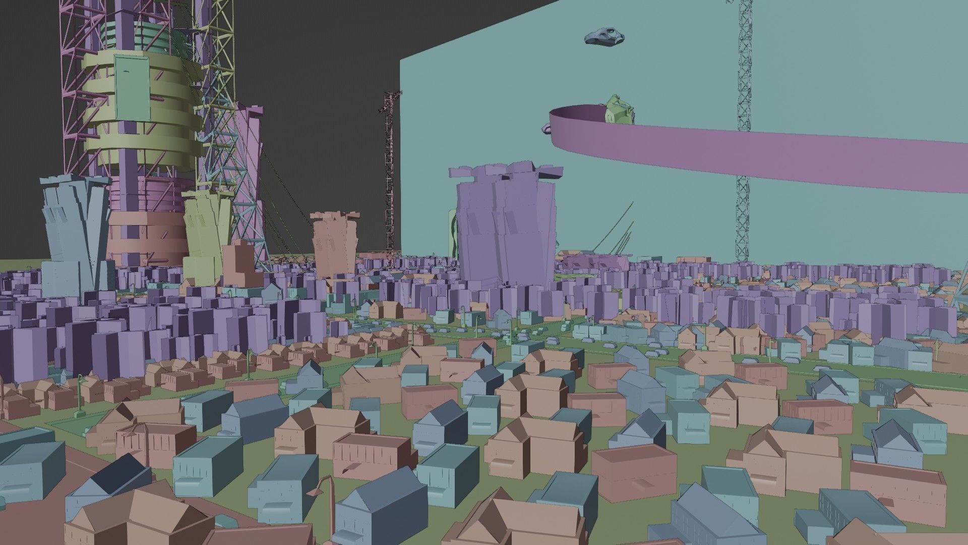 Blender Mega city project 3D model_6