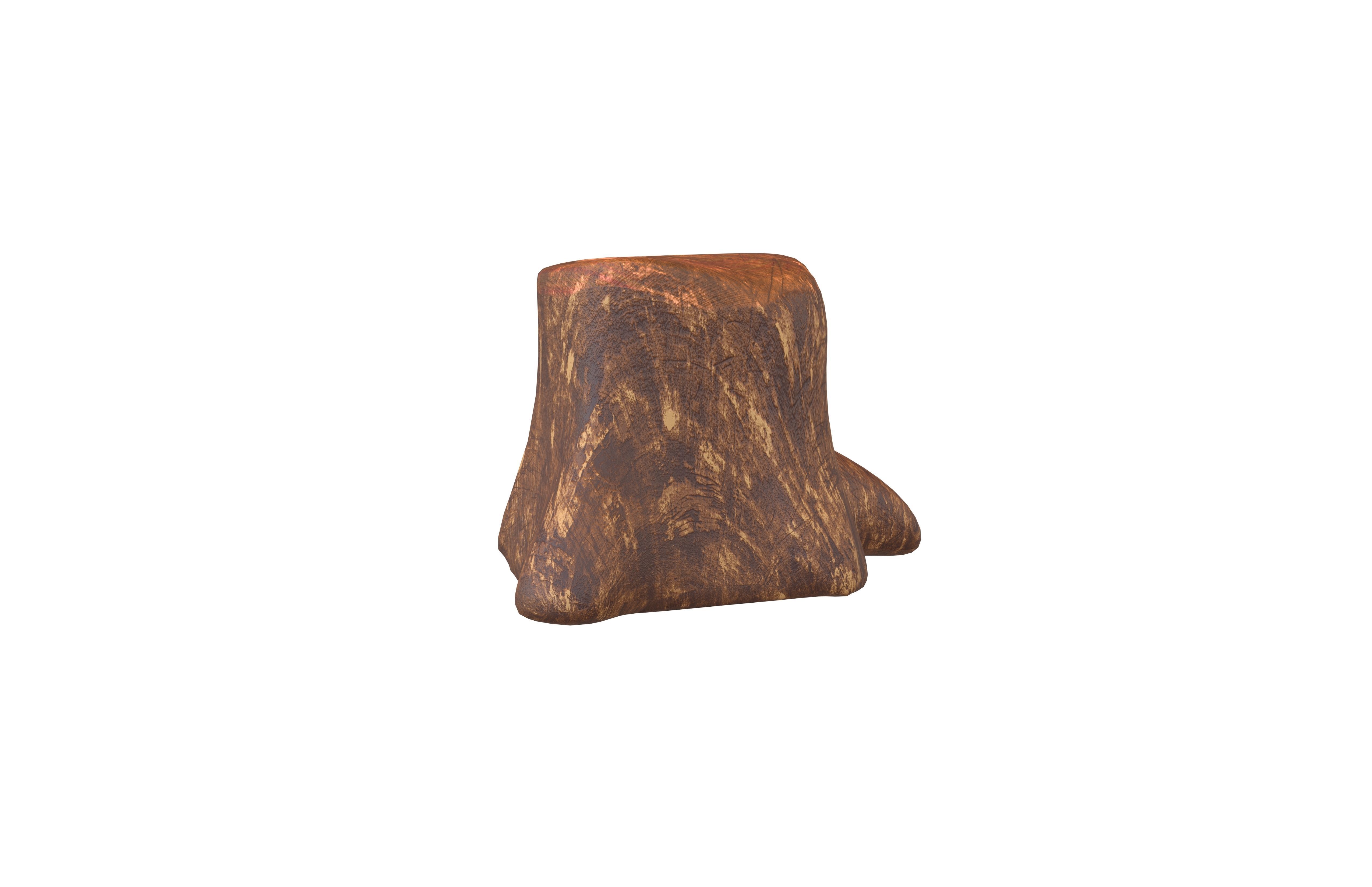 Tree Log v1 001 Low-poly 3D model_1