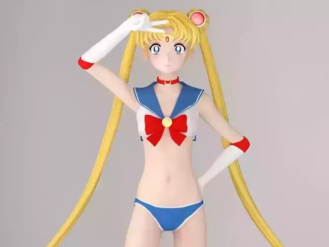 Sailor Moon anime girl pose 01