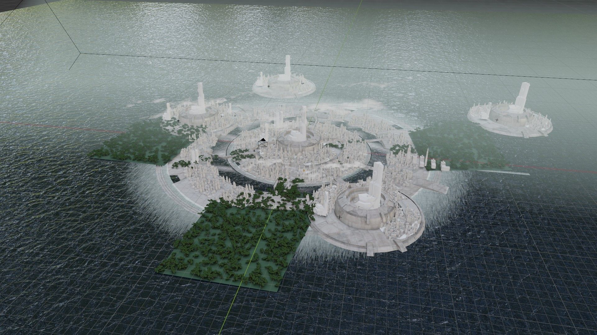 blender futuristic mega city rendered with eevee 3D model_1