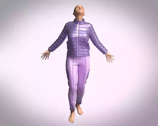 Metaverse-Puffer Jacket with Pant-Outfit