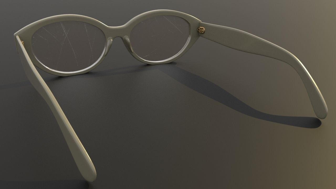 Stussy Sunglasses LOWPOLY ModelING TEX Low-poly 3D model_3