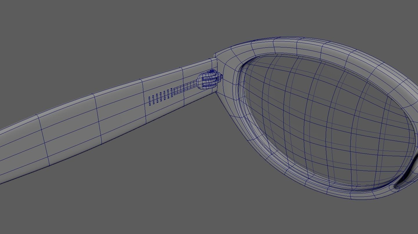 Stussy Sunglasses LOWPOLY ModelING TEX Low-poly 3D model_10