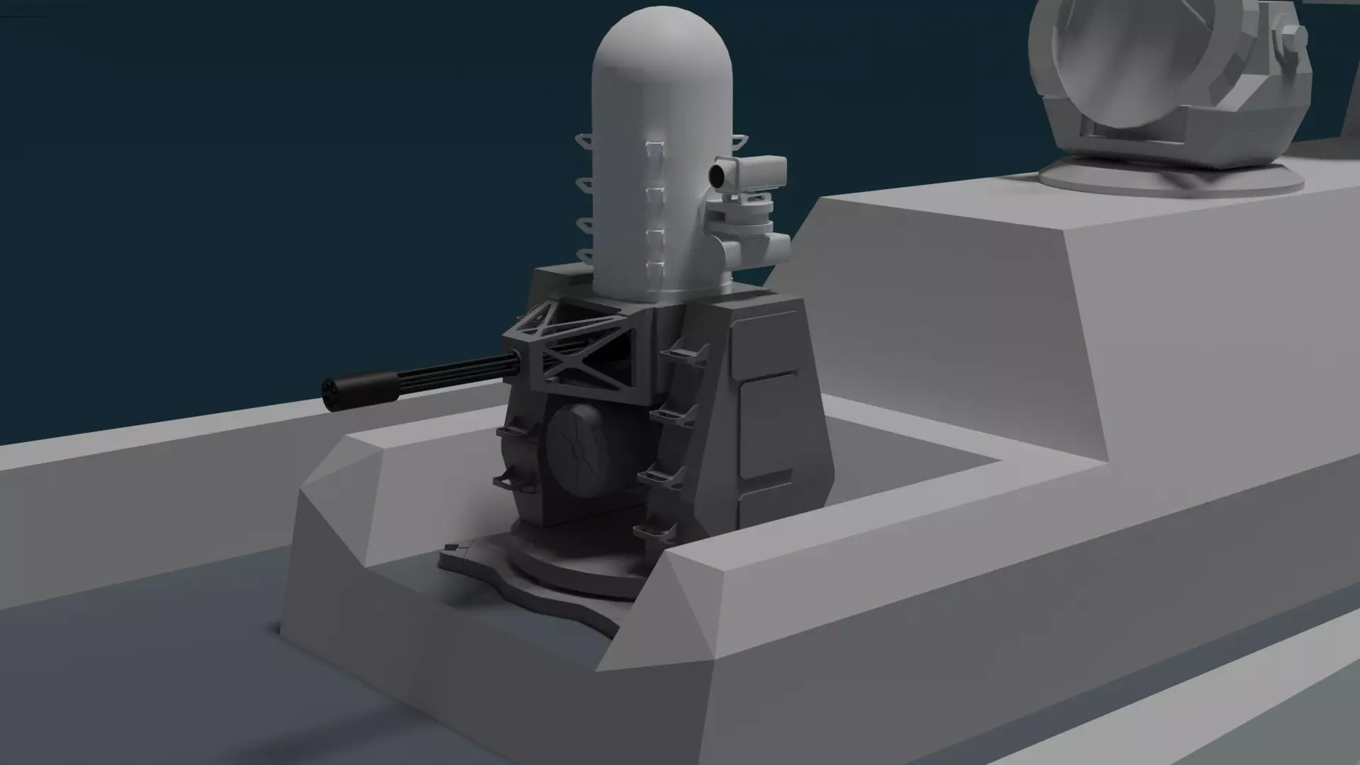 phalanx ciws 3D model Low-poly 3D model