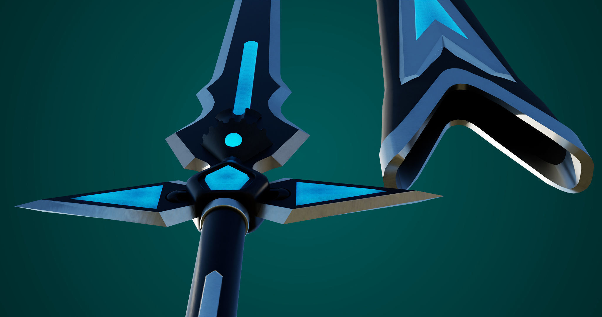Fantasy Sword 04 PBR Unity UE Arnold V-Ray Textures Low-poly 3D model_10