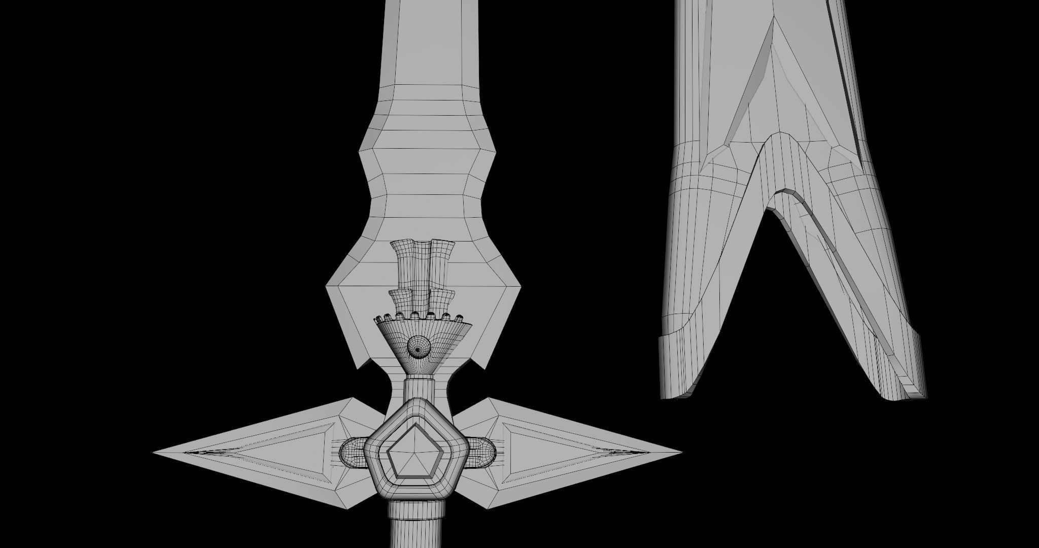 Fantasy Sword 04 PBR Unity UE Arnold V-Ray Textures Low-poly 3D model_33