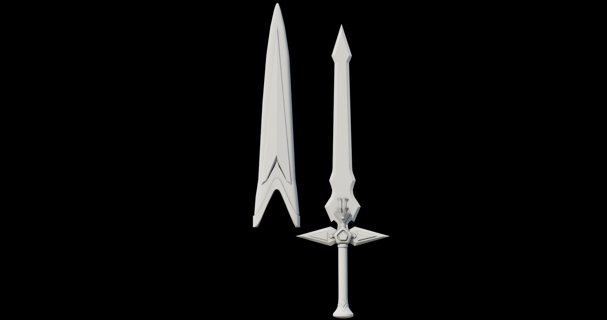 Fantasy Sword 04 PBR Unity UE Arnold V-Ray Textures Low-poly 3D model_24
