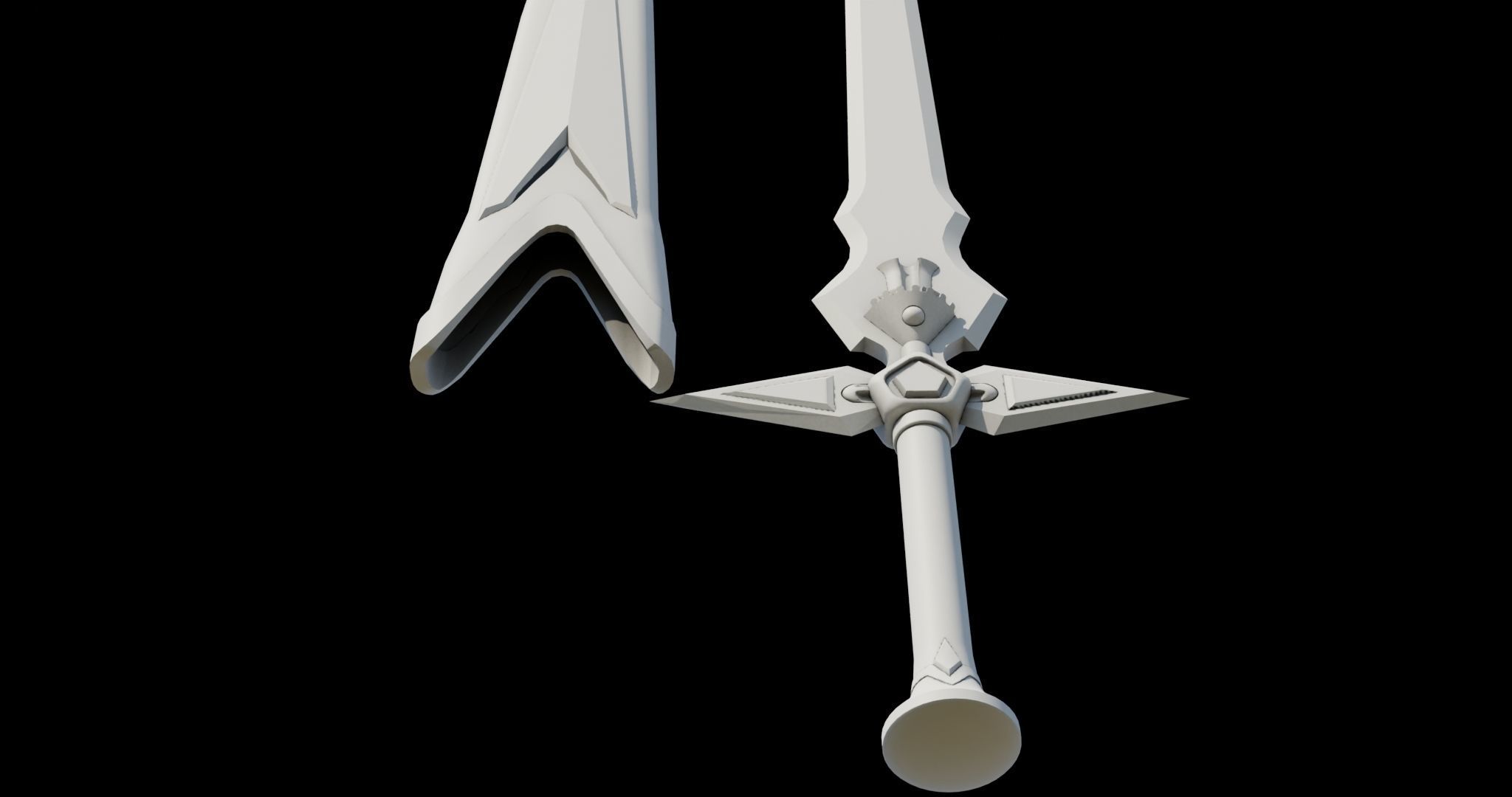 Fantasy Sword 04 PBR Unity UE Arnold V-Ray Textures Low-poly 3D model_22
