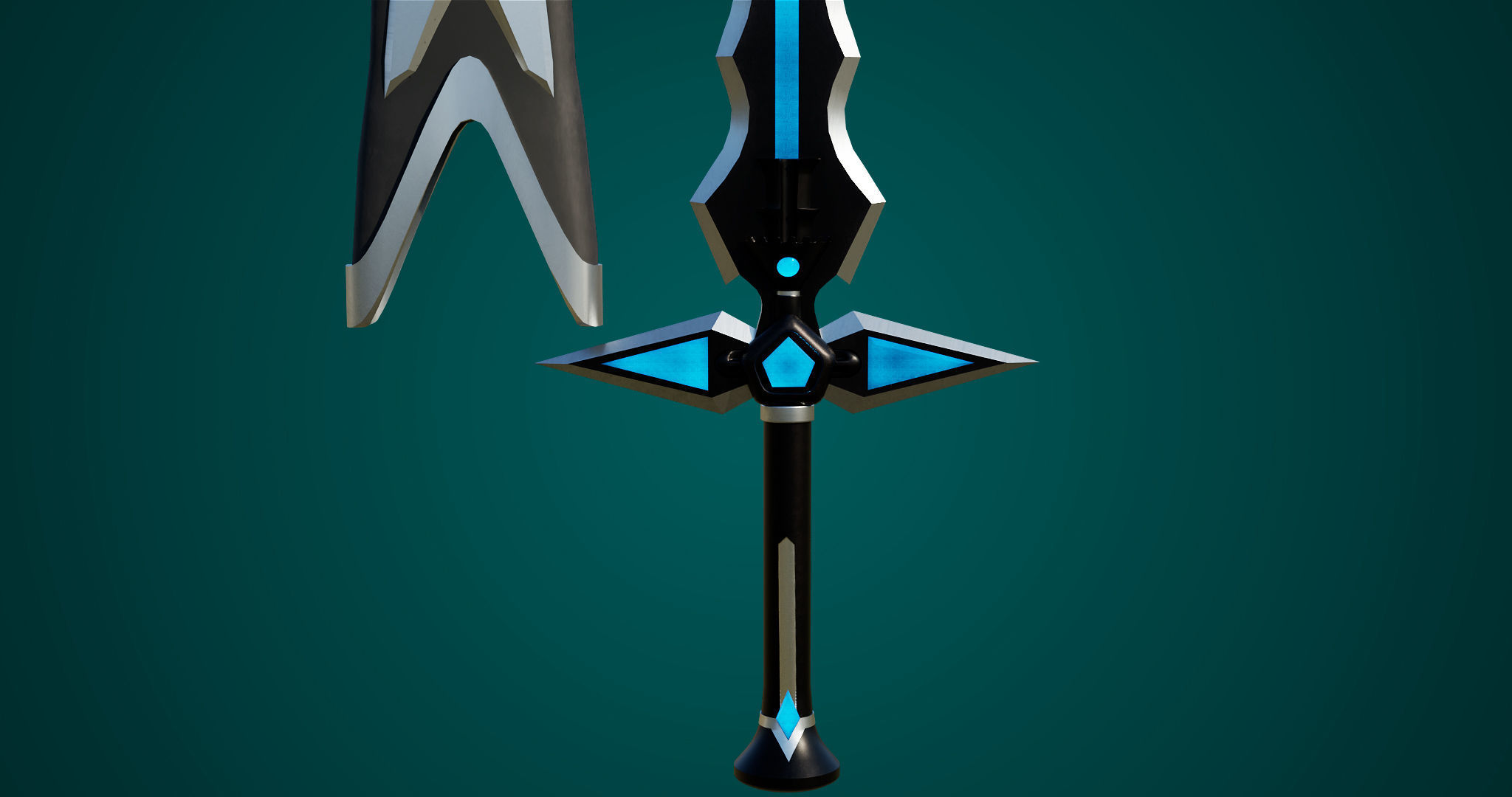 Fantasy Sword 04 PBR Unity UE Arnold V-Ray Textures Low-poly 3D model_6