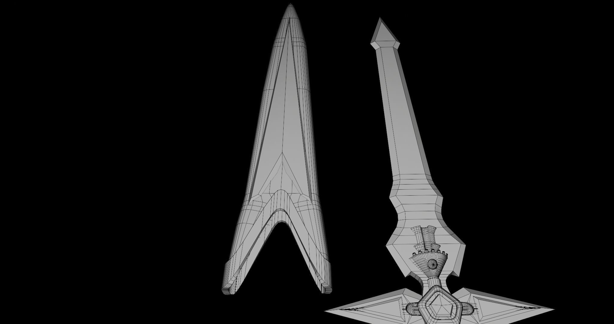 Fantasy Sword 04 PBR Unity UE Arnold V-Ray Textures Low-poly 3D model_31