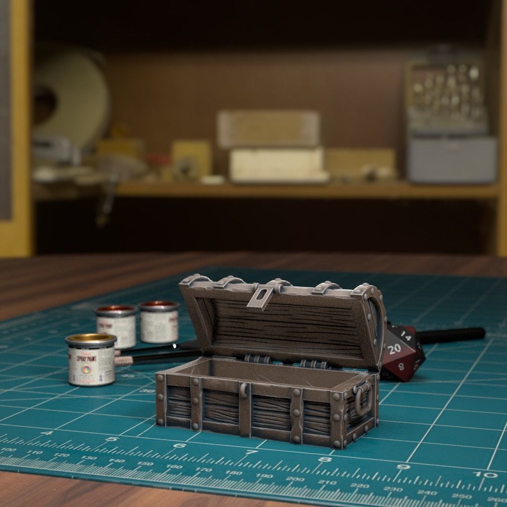 Chest Empty - Pre-Supported 3D print model_3