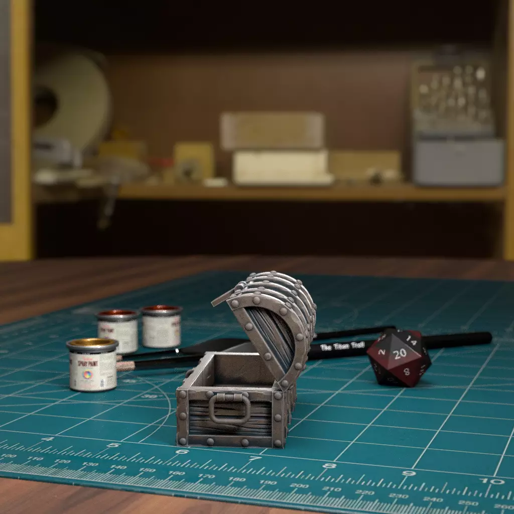 Chest Empty - Pre-Supported 3D print model_0