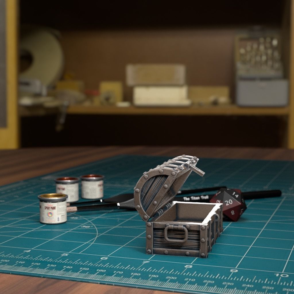 Chest Empty - Pre-Supported 3D print model_2